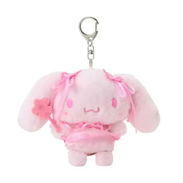Hello Kitty Cherry Blossom Fairies Cinnamoroll Plush Mascot nøkkelring