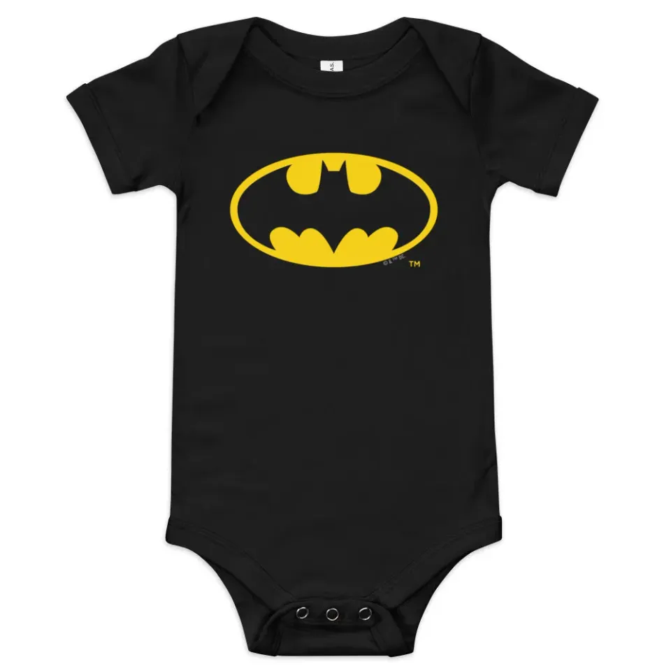 Batman Batman Logo babybody 3–18 m svart bomull