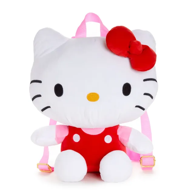 Hello Kitty Classic Red Plush Backpack plysjryggsekk rød 13 × 15 tommer